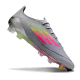 Adidas F50 Elite Gray Pink and Yellow Firm Ground FG Football Boot