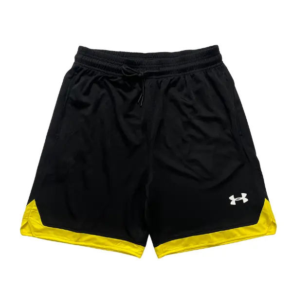 Under Armour Black and Yellow Shorts