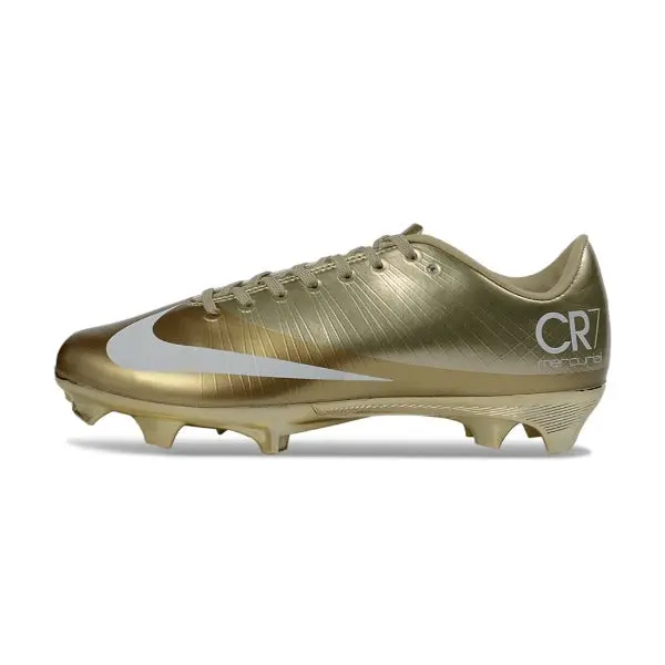 Nike Air Zoom Mercurial Vapor 16 Elite CR7 Golden Firm Ground FG Kids Football Boot