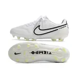 Nike Tiempo Legend 9 Elite White and Black Firm Ground FG Football Boot