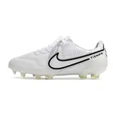 Nike Tiempo Legend 9 Elite White and Black Firm Ground FG Football Boot