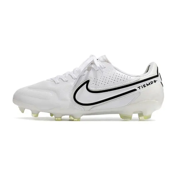 Nike Tiempo Legend 9 Elite White and Black Firm Ground FG Football Boot