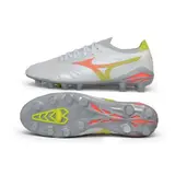 Mizuno Morelia Neo V Elite White, Yellow and Orange Firm Ground FG Football Boot