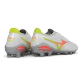 Mizuno Morelia Neo V Elite White, Yellow and Orange Firm Ground FG Football Boot