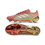Adidas Predator 26 Elite Pink, Golden and Beige Firm Ground FG Football Boot