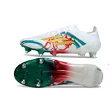 Adidas F50 Primeknit Elite White Red and Green Mixed Studs SG Football Boot