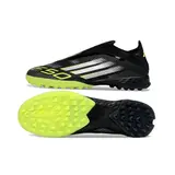 Adidas F50 Laceless Elite Black and Green Turf TF Football Boot