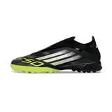 Adidas F50 Laceless Elite Black and Green Turf TF Football Boot