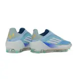 Adidas F50 Elite Laceless Light Blue and Blue Firm Ground FG Football Boot