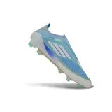 Adidas F50 Elite Laceless Light Blue and Blue Firm Ground FG Football Boot
