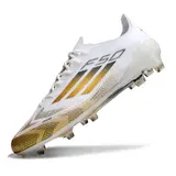 Adidas F50 Elite White and Gold Firm Ground FG Football Boot