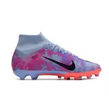 Nike Air Zoom Mercurial Superfly 9 Elite Kids Artificial Ground AG Football Boot - Blue/Purple Print