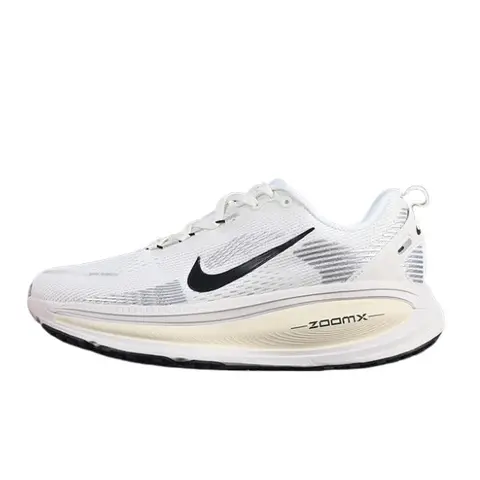 Nike Air Zoom Vomero 18 White and Beige Green Running Shoes