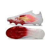 Adidas F50 Elite Laceless White, Golden and Red Firm Ground FG Football Boot