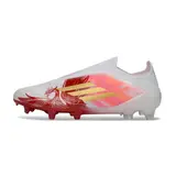 Adidas F50 Elite Laceless White, Golden and Red Firm Ground FG Football Boot
