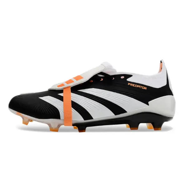 Adidas Predator 30 Elite Tongue Black and White Firm Ground FG Kids Football Boot - Black/White/Orange
