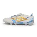 Adidas Predator 26 Tongue Elite White and Blue Firm Ground FG Football Boot