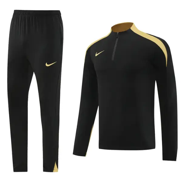 Nike Black and Yellow Cold Set Quarter-Zip Top and Pants