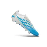 Adidas Predator 26 Elite White and Blue Firm Ground FG Football Boot - White/Sky Blue