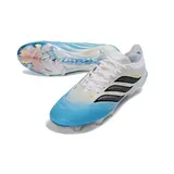 Adidas Predator 26 Elite White and Blue Firm Ground FG Football Boot - White/Sky Blue