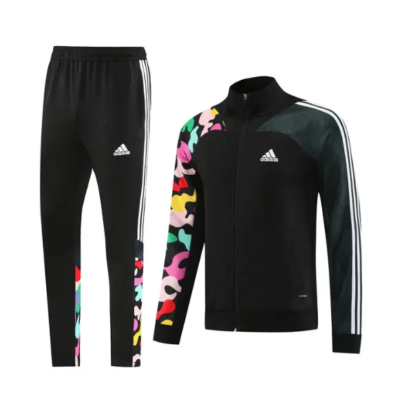 Adidas Black and Colorful II Cold Set Jacket and Pants