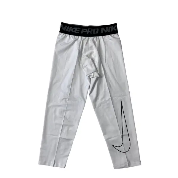 Nike Second Skin White Base Layer Pants - Big Outline Swoosh