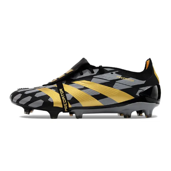 Adidas Predator 30 Elite Tongue Gray Black and Yellow Firm Ground FG Football Boot