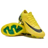 Nike Zoom Mercurial Vapor 15 Elite Yellow Green and Black Firm Ground FG Kids Football Boot