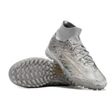 Nike Zoom Mercurial Superfly 9 Elite Kids Turf TF Football Boot - Silver