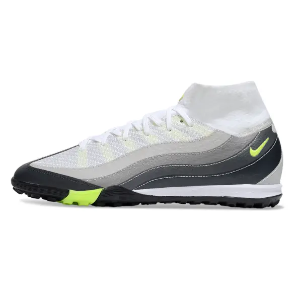 Nike Zoom Mercurial Superfly 10 Elite White and Grey Turf TF Football Boot