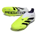 Adidas Predator 25 Elite Laceless White and Light Green Firm Ground FG Football Boot