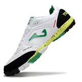 Joma Top Flex White Black and Green Turf TF Football Boot