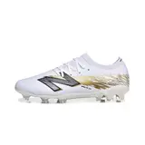 New Balance Furon Team V8 White and Golden Firm Ground FG Football Boot