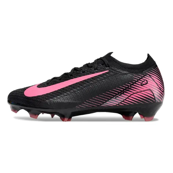 Nike Air Zoom Mercurial Vapor 16 Elite Black and Pink Firm Ground FG Football Boot - Pink Print