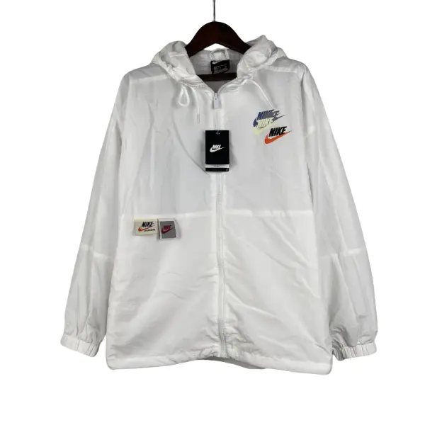 Nike White Windbreaker Jacket