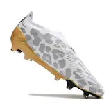 Adidas Predator 30 Elite Laceless Gray and Gold Firm Ground FG Football Boot