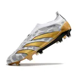 Adidas Predator 30 Elite Laceless Gray and Gold Firm Ground FG Football Boot