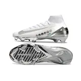 Nike Air Zoom Mercurial Superfly 10 Elite White and Silver Firm Ground FG Football Boot
