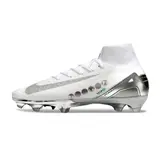 Nike Air Zoom Mercurial Superfly 10 Elite White and Silver Firm Ground FG Football Boot