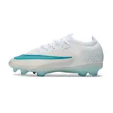 Nike Air Zoom Mercurial Vapor 17 Elite White and Light Blue Firm Ground FG Kids Football Boot