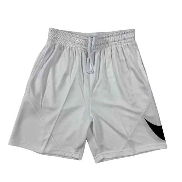 Nike White and Black Shorts - Grey/Black Swoosh