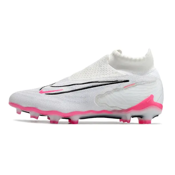 Nike Phantom GX Elite DF White and Pink Firm Ground FG Football Boot