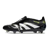 Adidas Predator 25 Elite Tongue Black White and Green Firm Ground FG Football Boot