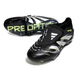 Adidas Predator 25 Elite Tongue Black White and Green Firm Ground FG Football Boot