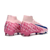 Nike Air Zoom Mercurial Superfly 10 Elite Pink and Blue Firm Ground FG Kids Football Boot