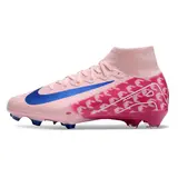 Nike Air Zoom Mercurial Superfly 10 Elite Pink and Blue Firm Ground FG Kids Football Boot