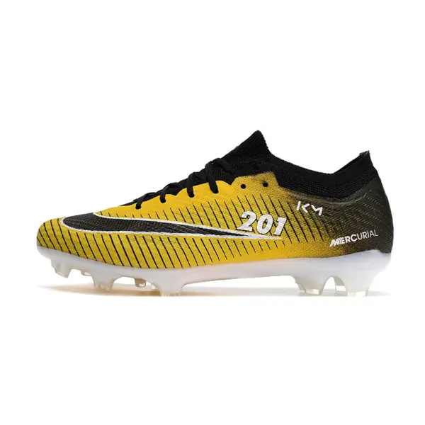 Nike Zoom Mercurial Vapor 15 Elite Yellow and Black Firm Ground FG Kids Football Boot