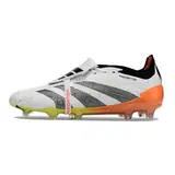 Adidas Predator 30 Elite Tongue White Orange and Gray Firm Ground FG Football Boot
