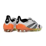 Adidas Predator 30 Elite Tongue White Orange and Gray Firm Ground FG Football Boot