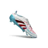 Adidas Predator 25 Elite White, Light Blue and Dark Red Firm Ground FG Football Boot